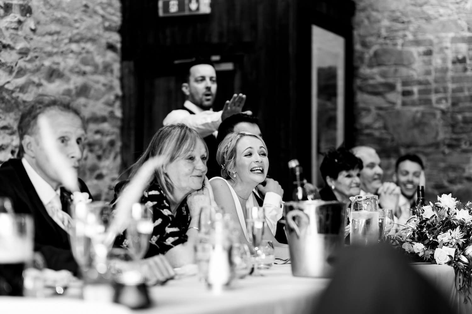 Wedding speeches in Leicestershire countryside wedding venue captured by Chapter One Photography