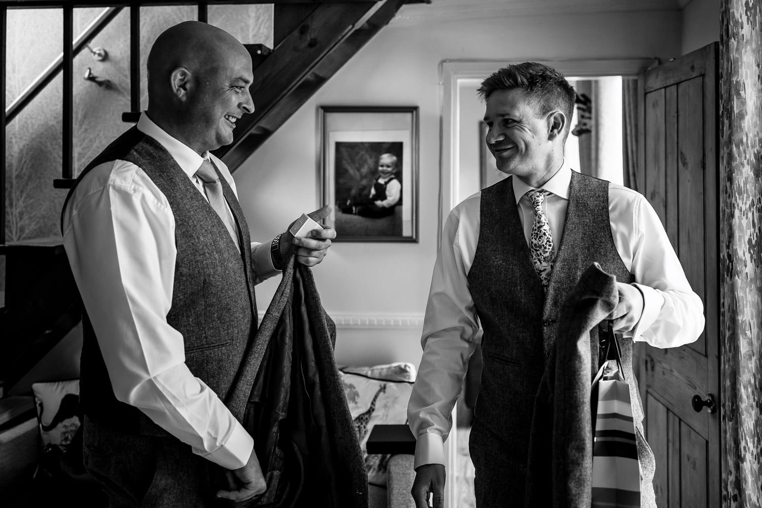 Bridal Barn Wedding Photography captures men getting ready for the big day